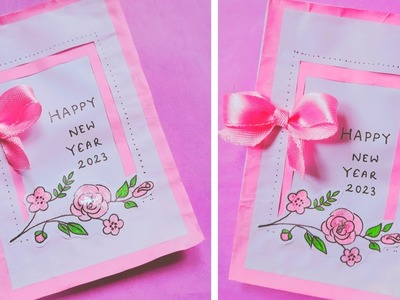 How to make a cute new year card | DIY new year greetings card