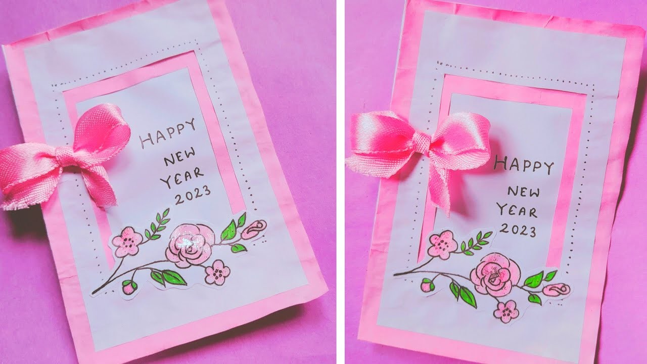 How to make a cute new year card | DIY new year greetings card