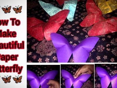How To Make Beautiful DIY Paper Butterflies | DIY | Paper Craft | Gunjan Paul |