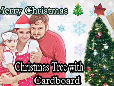 How to Make Christmas tree???? with Cardboard|| Inexpensive Christmas tree|| DIY christmas tree