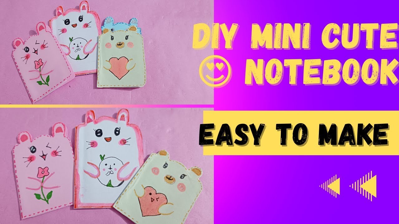 How to make mini cute???? notebook at home.diy mini notebook easy to make.school supplies.paper craft