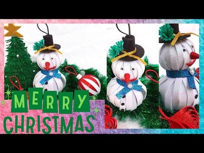 How to make snowman.Christmas crafts.foam sheet craft
