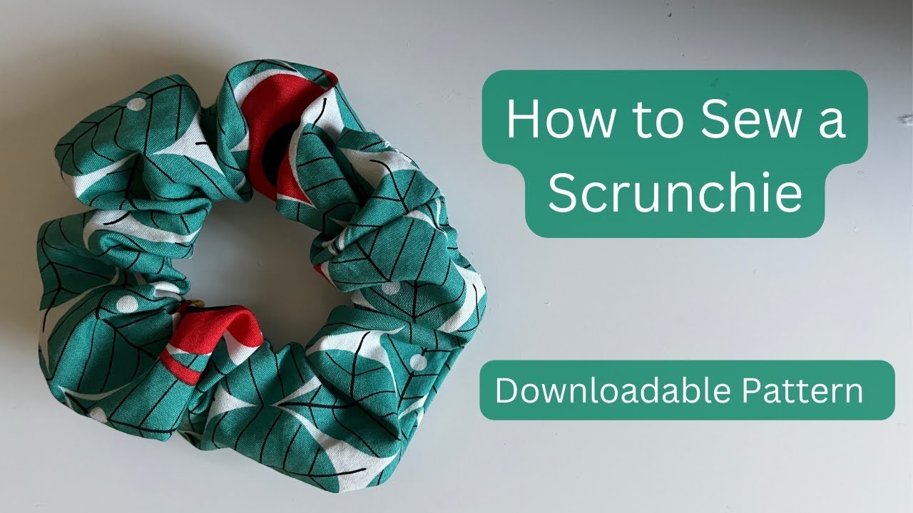 How to Sew a Scrunchie | DIY Scrunchie | Beginner Sewing Scrunchie Pattern | Sew Hair Accessories