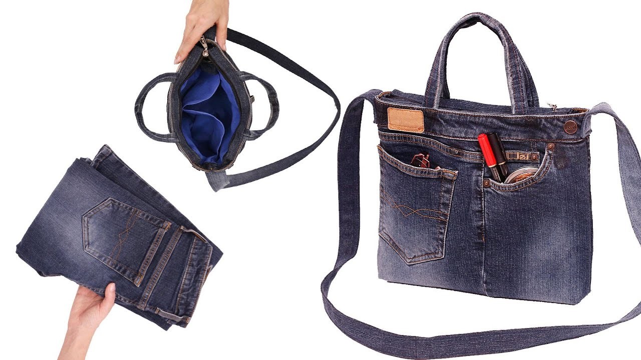 I sewed a bag out of old jeans for a laptop or tablet - the result is wonderful!