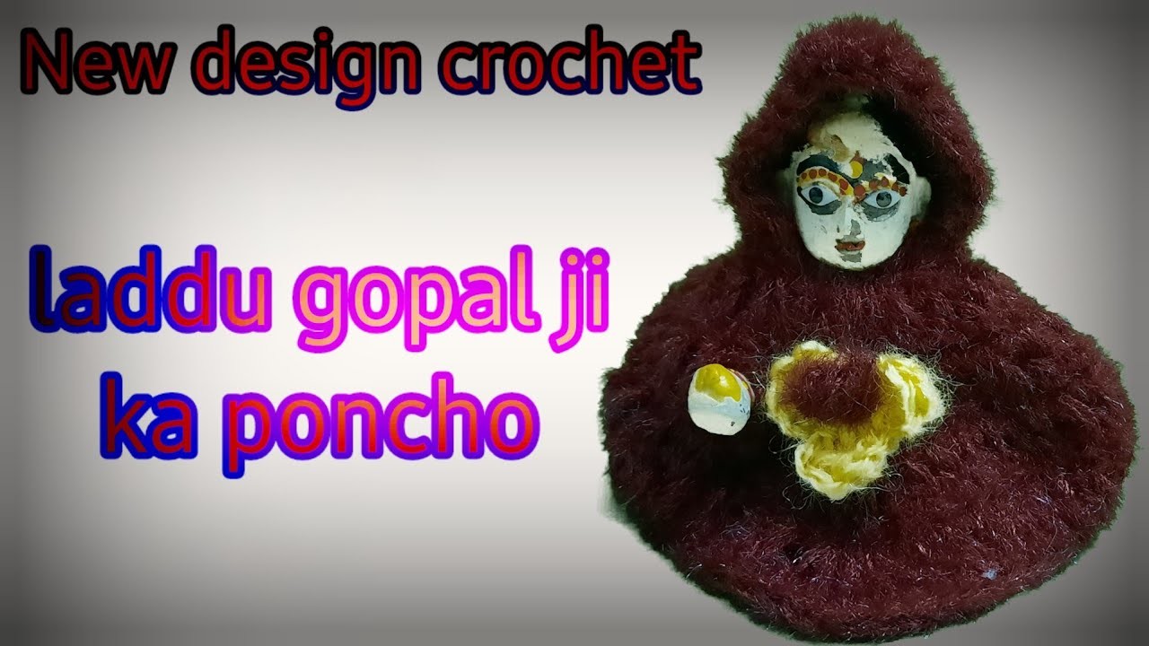 Laddu gopal poncho hoodie for winter.how to make laddu gopal poncho for winter