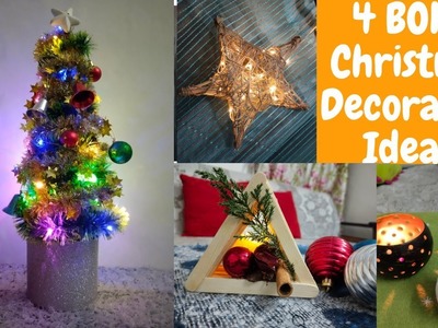 Last Minute BOHO Christmas Decoration Ideas | Christmas Candle DIY |