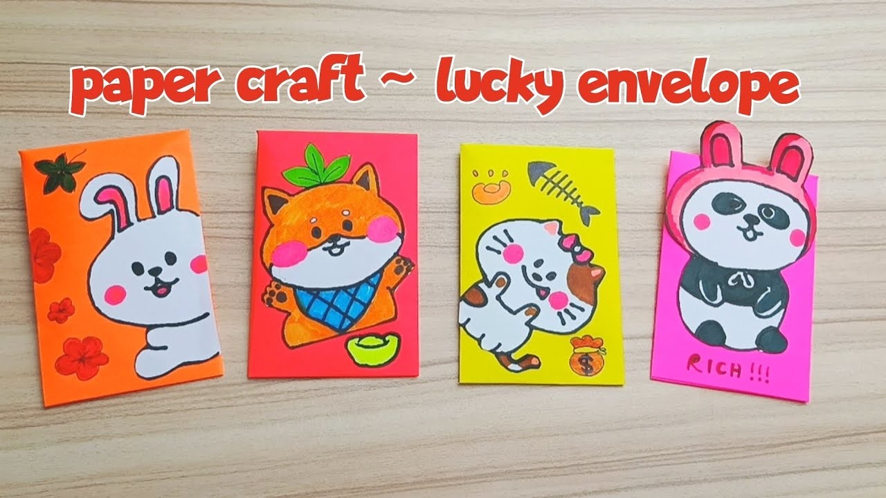 Lucky envelope | paper craft | chinese new year edition #gongxifacai #drawing #papercraft