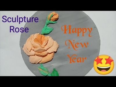 Make Rose Flower with homemade Sculpture PuttiPaste #craft #diy #homemade #sculpture #trending