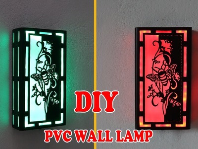 Modern Lighting Ideas From PVC Pipe | Make a Wall Lamp With Bee & Flower Motifs | Wall Lights Design