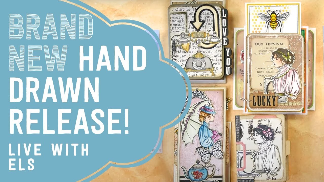 NEW Hand Drawn Stamps and Dies | LIVE with Els