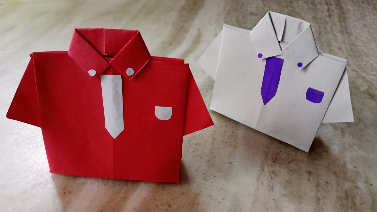 Origami paper shirt | paper shirt craft for kids | diy crafts | Bs Crafts