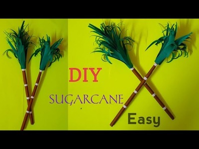 Paper Sugarcane | Easy Pongal Decoration ideas | Sankranti crafts for kids | Easy and simple Diy