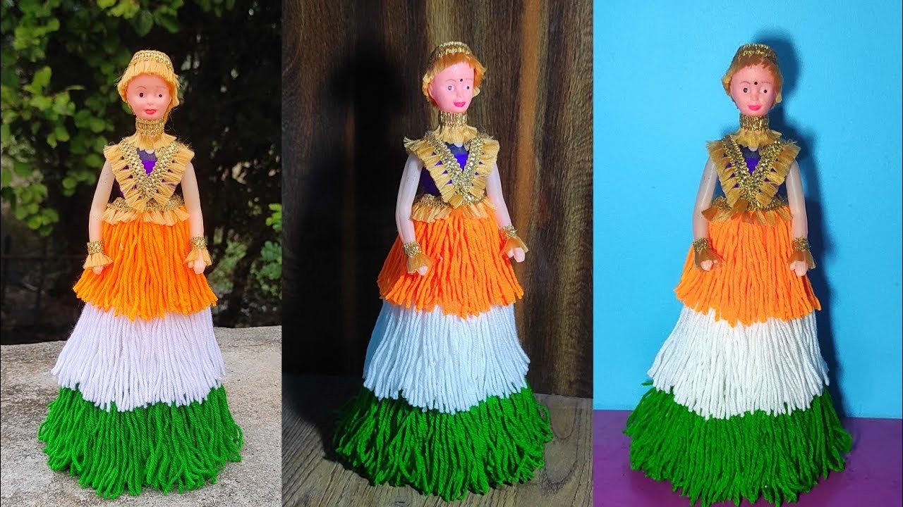 Republic Day Doll Decoration ideas ! Doll Decoration ideas ! 26 January Craft !BD Creativity World!