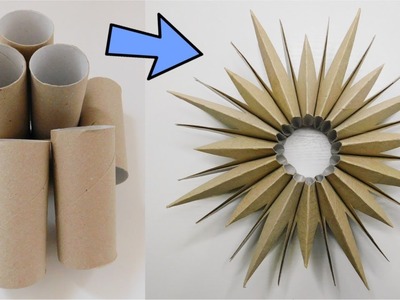 The Easiest Paper Star Ever. Recycling Decoration DIY. Toilet Paper Roll Art