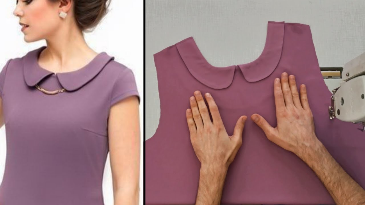 The most successful way to sew the neck of the dress. Sewing techniques for beginners
