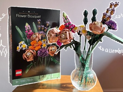 [TIME LAPSE] Assembling Lego Flower Bouquet???? | ASMR, time lapse, AC Conditioner sound