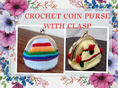 Crochet Coin Purse with Clasp #round base.