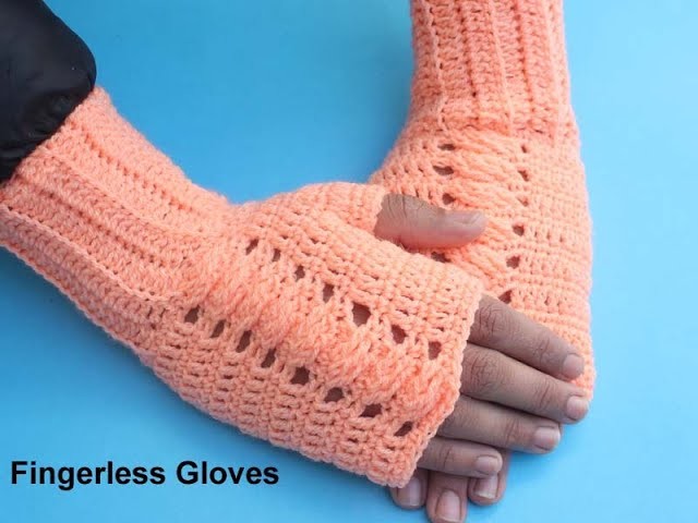 Crochet Fingerless Gloves Ladies & Girls. Cable Stitched Gloves Latest Design