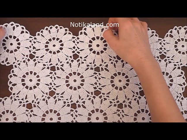 Crochet Flower Motif #6  tutorial VERY EASY How to join motifs