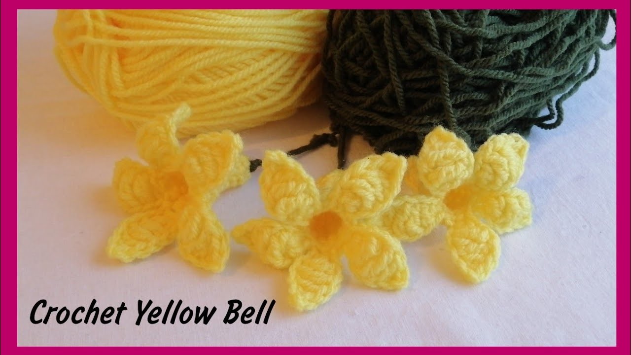 Crochet Yellow Bell Blossoms