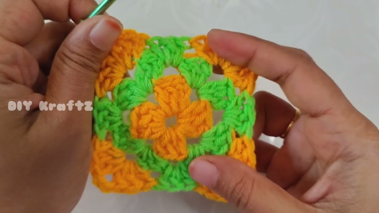 Did you ever imagine a diamond in a square? Crochet Diamond Granny Square step by step pattern