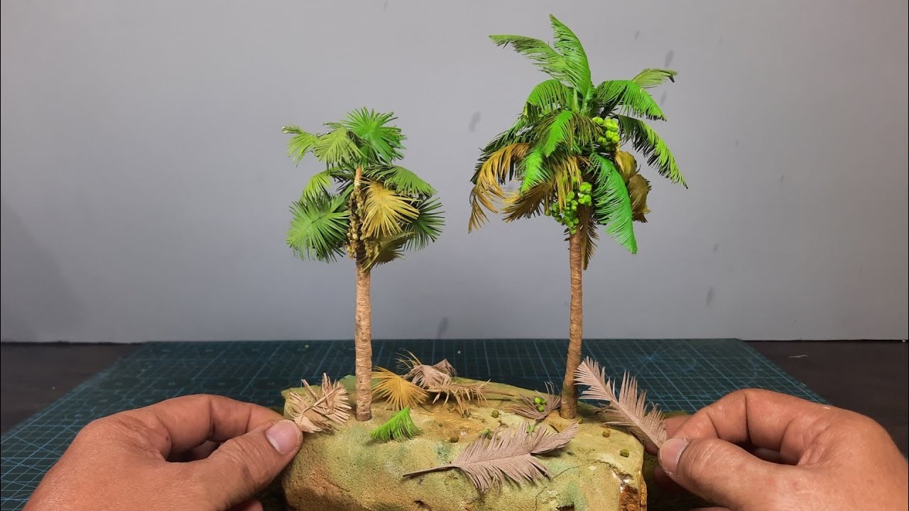 Diorama | Coconut Palm Tree Step by step Tutorial