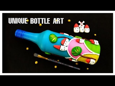 DIY Easy Beautiful Bottle Art Tutorial | Vibrant Flower Field in Bottle Art @ColourWingsbySurabhi