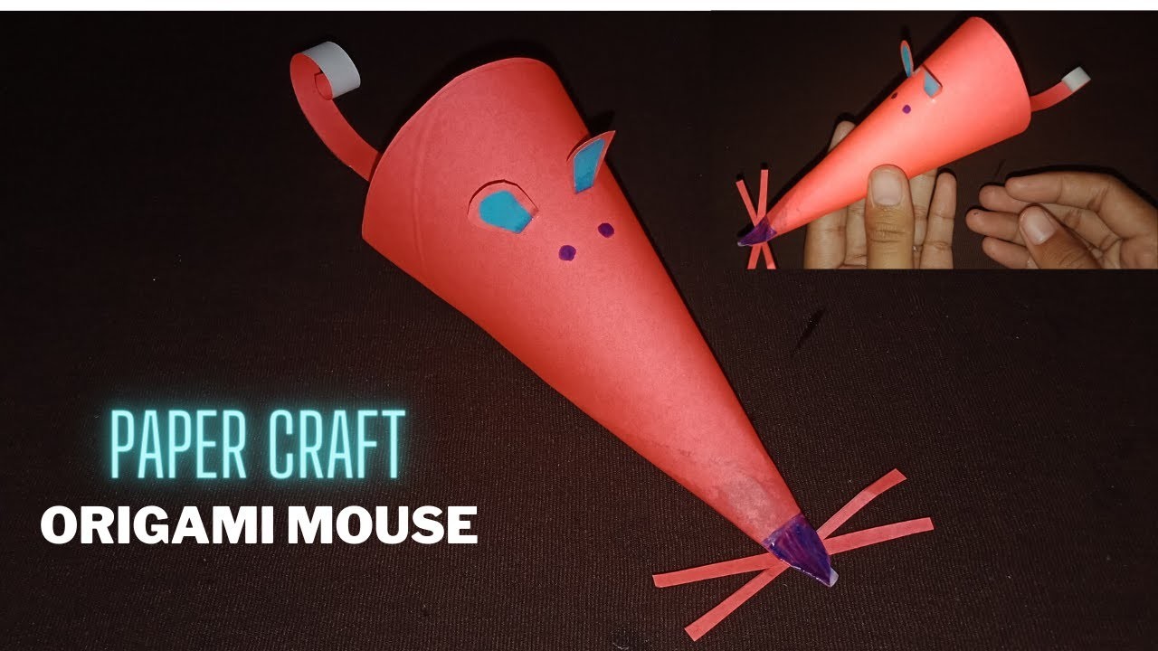 Easy craft and origami ideas, Tutorial on how to make a mouse snout, paper cutting mice