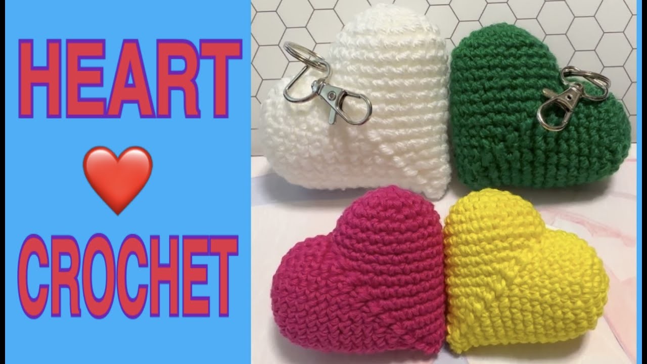 Easy Crochet Heart (Amigurumi Heart) #jinzcrochettutorial