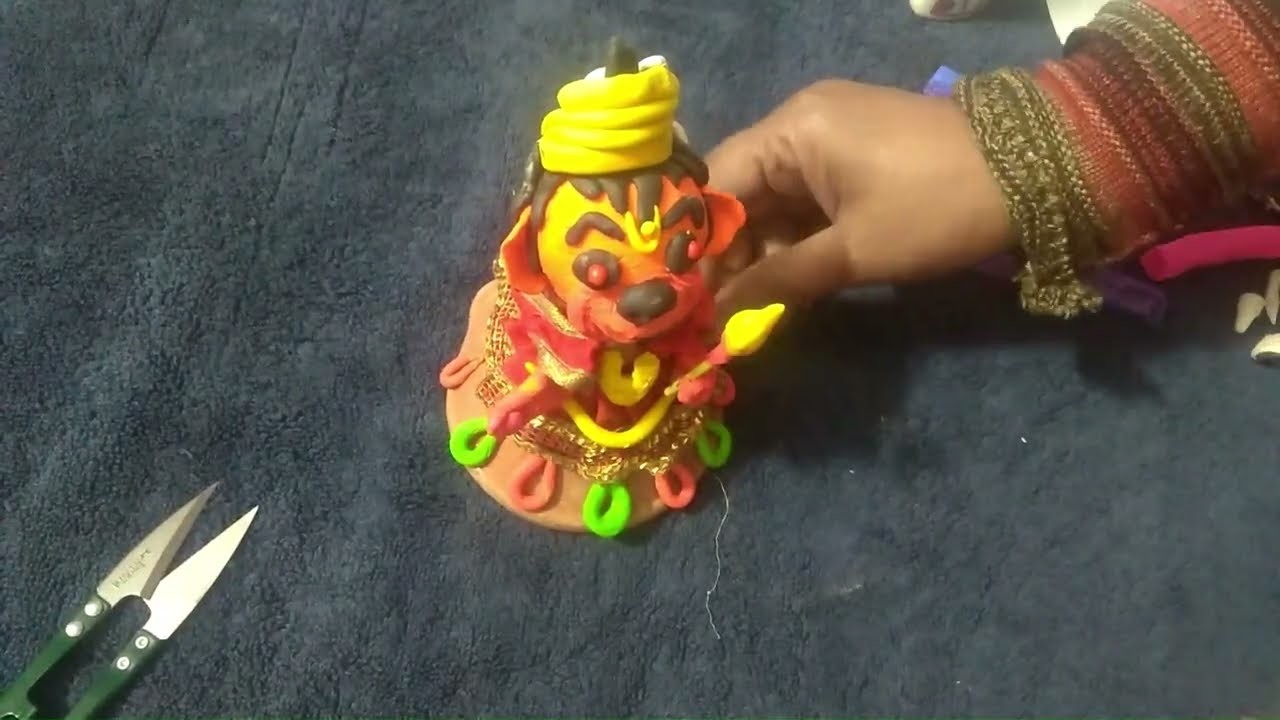 HANUMAN JI Clay Craft  Tutorial step by step 2023.Hanuman ji ko clay se bnaya