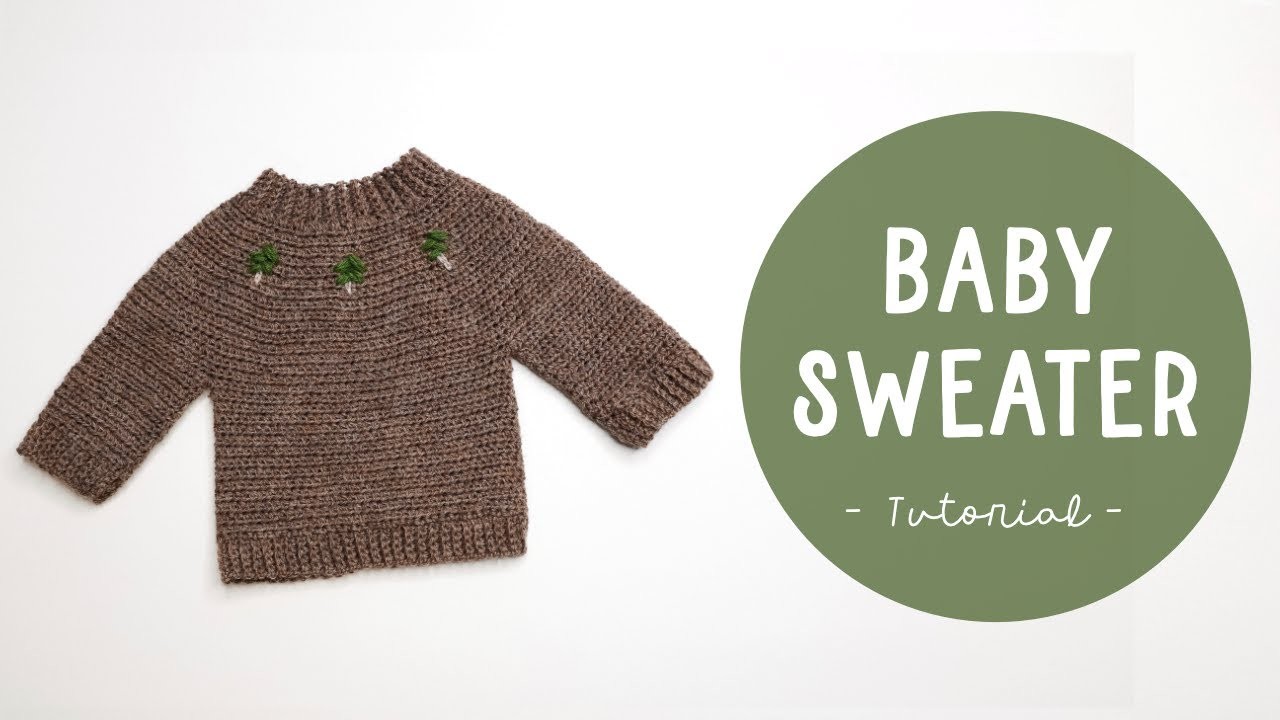How To Crochet A Baby Sweater FREE pattern + VIDEO tutorial |Croby Patterns