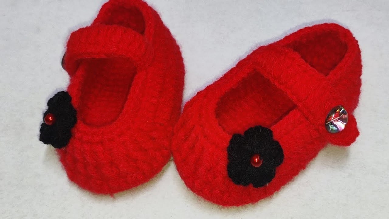 How to crochet baby booties for 0-3 months in hindi