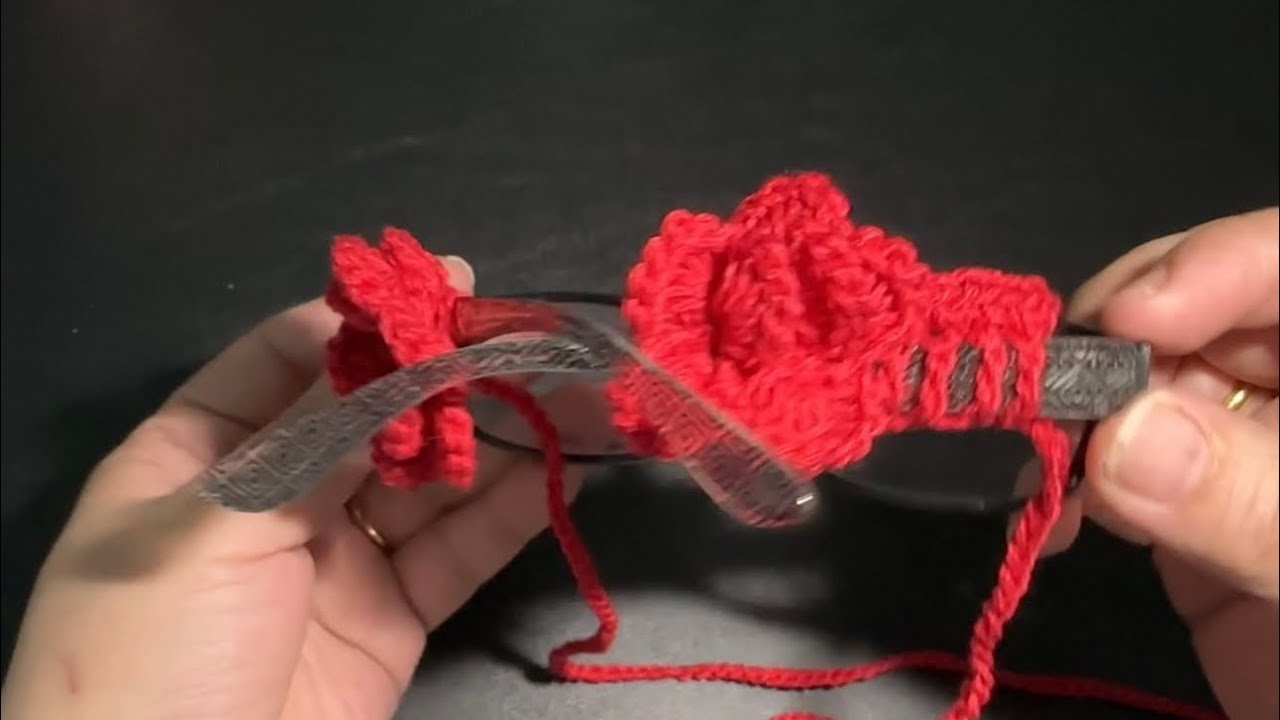 How to Crochet ???? Eyeglasses Red Roses-Cord | Tutorial for Beginners | Nomadic Crochet