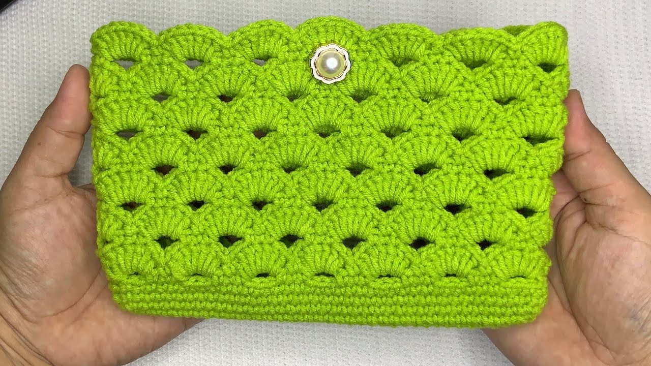 How To Crochet Mini Purse with arcade stitch pattern