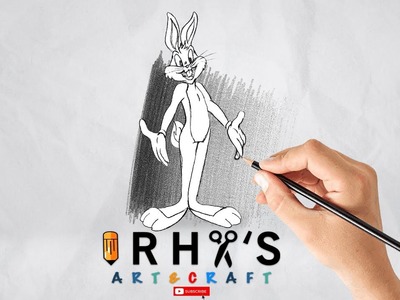 How to draw Bugs bunny step by step | Bugs bunny tutorial | easy cartoon sketch