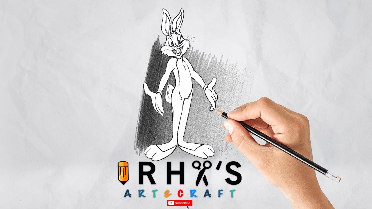 How to draw Bugs bunny step by step | Bugs bunny tutorial | easy cartoon sketch