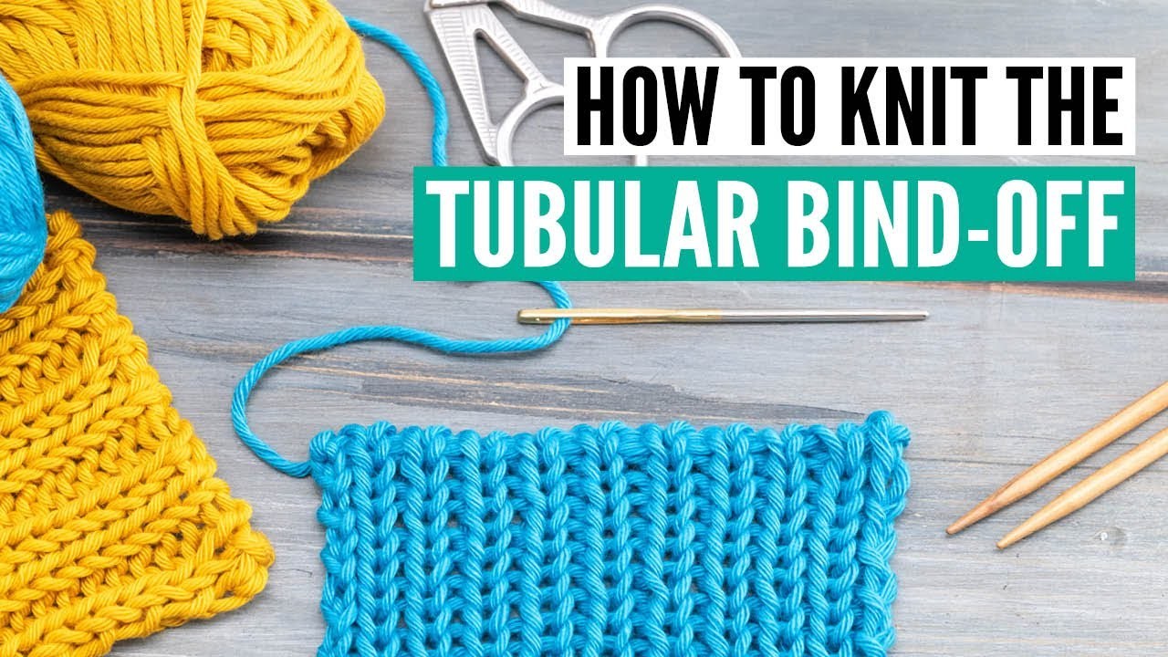 How to knit the tubular bind off - invisible edge for 1x1 rib stitch (and 2x2 rib)