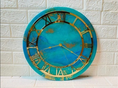 How to make a beautiful resin art clock - art tutorial