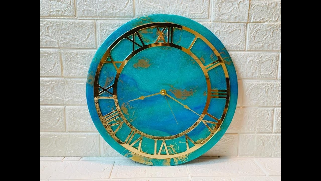 How to make a beautiful resin art clock - art tutorial