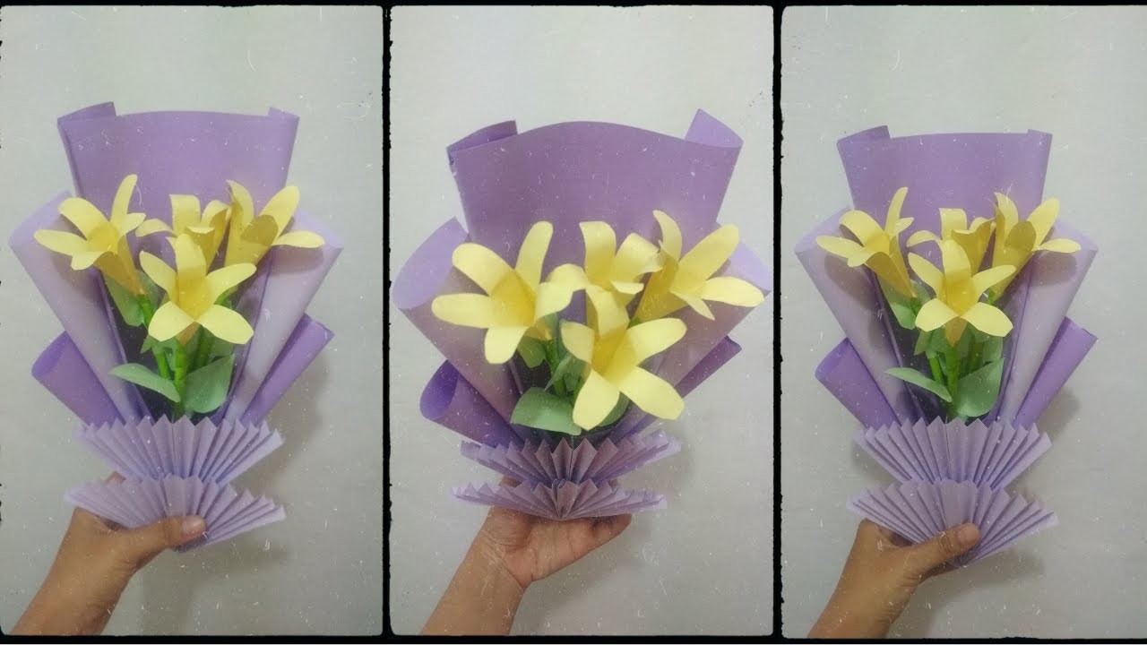 How to Make Flower Bouquet Paper Craft | Flower Bouquet Tutorial New Years 2023