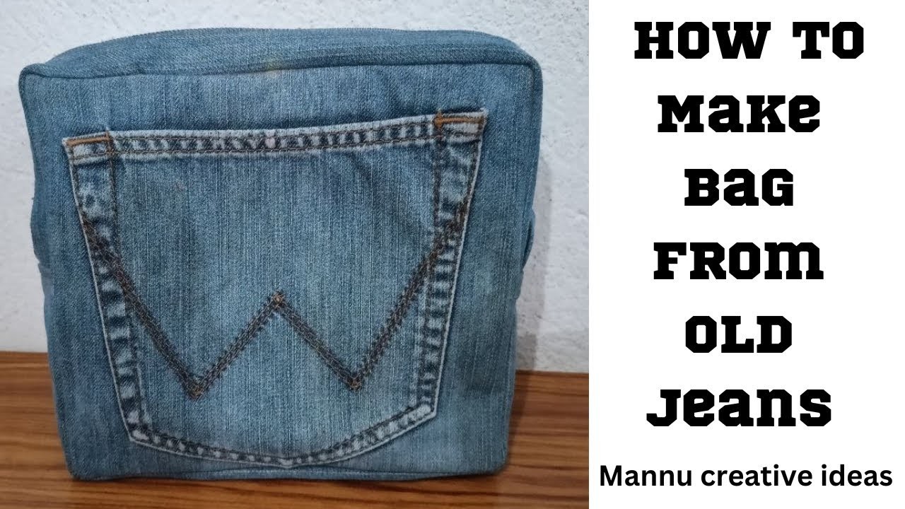 How to sew a small denim bags tutorial ,sewing diy a small bags from