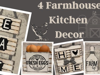 MUST SEE! Farmhouse Kitchen Decor | Dollar Tree DIY's | Dollar Tree Farmhouse DIY's