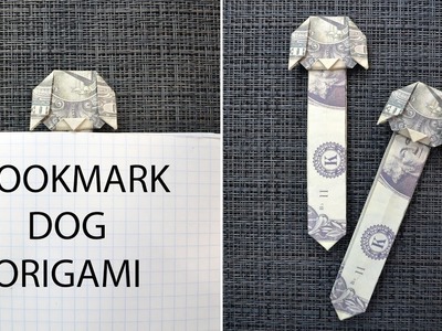 My MONEY BOOKMARK ''DOG'' | Dollar Origami | Tutorial DIY by NProkuda