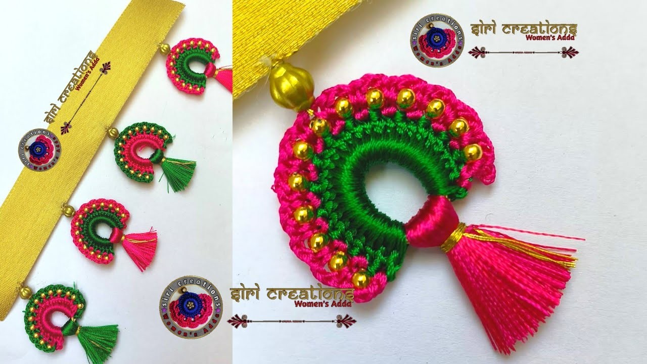 Saree kuchu #396.bridal #Sareekuchu-tassel.how to make bridal Saree kuchu design.Siri Creations