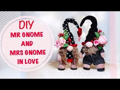 Scandinavian gnomes in love. DIY. Pattern gnome.