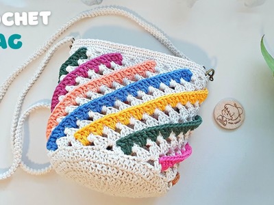 Scrap Yarn Crochet Bag with ViVi Berry Crochet EP.3 | Crochet Mini Crossbody Bag with Scrap Yarn