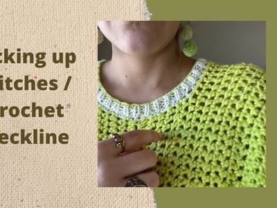 Shaping a neckline. Updated crochet  tutorial