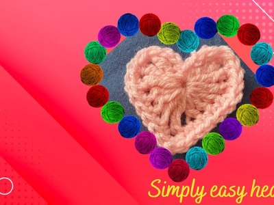 Simple heart crochet Left-Handed tutorial