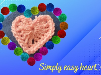 Simple heart crochet Right-Handed tutorial