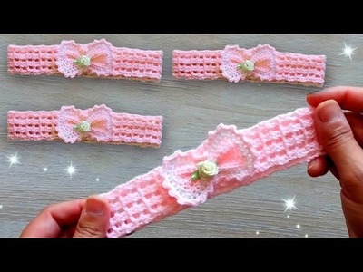 ????SO CUTE BABY HEADBAND TUTORIAL ???? #crochet #baby #newborn